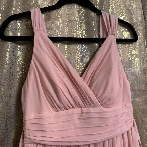 Ever Pretty Light Pink Maxi Tie Back Wedding Guest Bridesmaid Dress NWT Small/4 - Picture 4 of 8